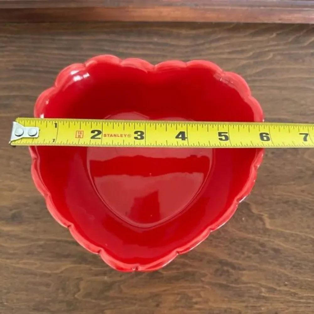 Heart Decor 3 Piece Set Mug Footed Bowl Plate Love Wedding Bridal